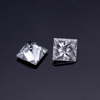 1.5X1.5mm - 5X5mm HPHT DEF VS Mele Kare Prenses Kesim Laboratuvarda Üretilmiş Elmas Gevşek Fantazi Laboratuvarda Yetiştirilmiş Elmas