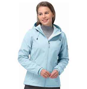 Veste Softshell à Capuche en Tricot pour Femme, Imperméable, Respirante, Coupe-Vent, Légère, Conçue pour la Randonnée et le Ski, Unie - Product Image 4