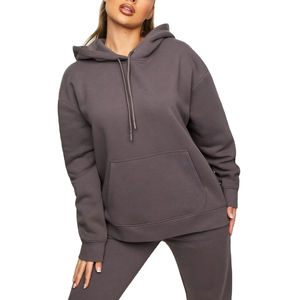 Sudadera con capucha de color sólido para mujer, Sudadera con capucha completa lisa, venta al por mayor, sudaderas transpirables antipilling para mujer - Product Image 1