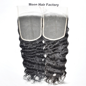 Extensions de cheveux naturels indiens de luxe sans produits chimiques 2026, closure ondulée, cuticules alignées, douceur, double trame, extensions naturelles - Product Image 2