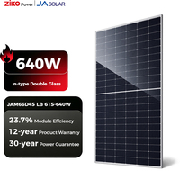 Module photovoltaïque JAM66S45 635W LR JA Solar de type N à demi-cellules, panneau solaire mono haute efficacité pour centrale électrique connectée au réseau
