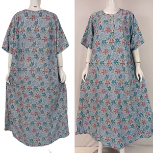 Vestido Abaya adecuado para jóvenes, rayón, manga corta, mujer, Simple, última moda, Material fresco y ligero para el estilo de verano - Product Image 5