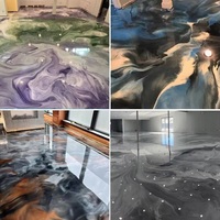 Résine époxy avec revêtement liquide coloré, peinture auto-nivelante pour sols, revêtement de sol en ciment résistant à l'usure pour intérieur/extérieur, pur naturel