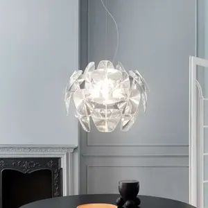 โคมไฟอะคริลิคสีขาวอบอุ่น ดีไซน์ GravaSwirl สไตล์สแกนดิเนเวียน อินดัสเทรียล ร่วมสมัย 3000K 4000K สำหรับห้องพักอาศัยในบ้าน ใช้กับไฟฟ้ากระแสสลับ - Product Image 6