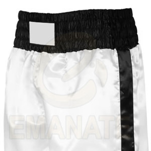 Pantalones Cortos MMA de Estilo Urbano con Patrón Sólido, Cintura Elástica Media, Satén Transpirable Antiarrugas, Largo hasta la Rodilla, Ropa Deportiva Personalizable - Product Image 3