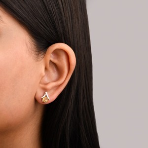 2025 Natural Citrine Stud <b>Earrings</b> 925 Sterling Silver November Birthstone Jewelry for Women Girls Gift Wholesale Custom Export - Product Image 2