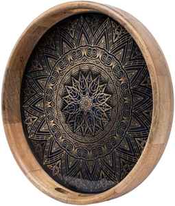 Bandejas de madera para servir Meena, bandeja para servir India, la mejor bandeja para servir, Decoración de mesa - Product Image 1