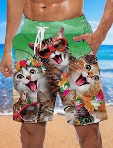 OEM Manufacturer Custom <b>Swim</b> Trunks Polyester Summer Swimwear Beachwear Mens <b>Swim</b> Shorts Beach <b>Board</b> Shorts - Product Image 3