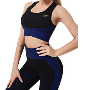 Ensemble de sport 2 pièces pour femme 2026 : Legging de sport et brassière de yoga asymétrique, respirant, taille élastique, pour le fitness - Product Image 1