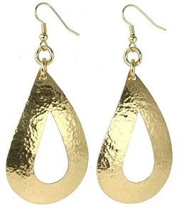 Venta al por mayor de pendientes de Latón chapado en oro Vintage Clip-On joyería de moda con acabado brillante para mujeres y niñas - Product Image 6