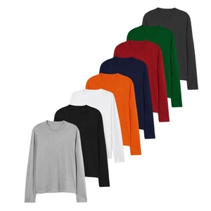 เสื้อยืดคอกลมแขนยาวสำหรับผู้ชาย, เสื้อยืดคอกลมลำลองไซส์ S-3XL ผ้าฝ้าย100% - Product Image 6