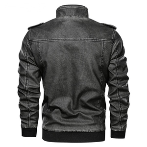 Chaquetas de cuero de alta calidad para hombre, abrigos informales de cuero PU para motocicleta, Otoño, nuevas - Product Image 4