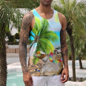 Meilleure Qualité hommes Sport gym débardeurs Bodybuilding Singlet Coton Polyester Gym Gilets Formation homme débardeur - Product Image 3