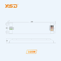 Driver LED Dimmable PF>0.95 60W 100W 200W 300W 24V 12V IP20 Intérieur TRIAC 0-10V 1-10V 10V PWM à Résistance pour Projets d'Éclairage