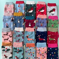 Chaussettes de Noël en gros, motif jacquard, design de Noël, chaudes pour l'hiver, mélange de coton, antibactériennes, fabricant