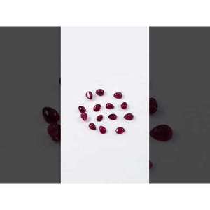Cabochons de rubis naturels de qualité AAA, calibrés, de Bangkok, en forme de poire, 3x5mm et 4x6mm, pierres précieuses d'aigue-marine polies, couleur rouge, 500ct+, certifiés - Product Image 3
