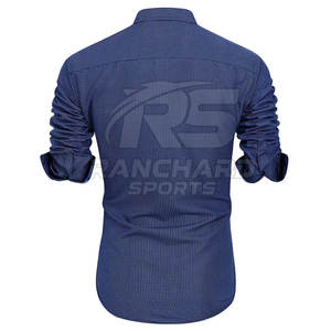 Camisa de Vestir Elegante para Hombre, Color Sólido, Manga Larga, Algodón, Camisa de Vestir Profesional Clásica para Hombre - Product Image 2