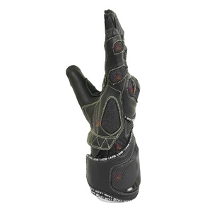 <b>Motorcycle</b> racing gauntlet gloves real cowhide leather long cuff reinforced palm reflective piping hard knuckles protective gear - Product Image 1