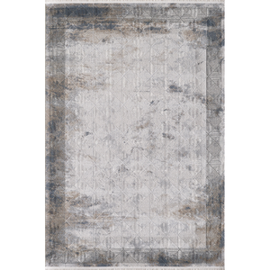 Tapis turc de luxe fait à la machine, gris Borrego, de qualité supérieure pour salon, fabriqué à Gaziantep. - Product Image 1