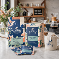 Boîte à café filtre personnalisée AT PACK avec sachets individuels, ensemble d'emballage cadeau pour torréfacteurs, cafés et marques privées