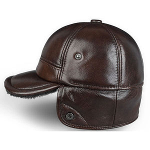 Vente de gros Casquette de baseball en cuir classique à surpiqûres Casquette de baseball en cuir PU noire personnalisée de haute qualité pour hommes - Product Image 6