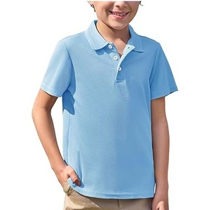 Vêtements d'enfants de couleur unie de bonne qualité, polo personnalisé uni, vêtements d'extérieur de golf rétro respirants, polo, t-shirts pour enfants - Product Image 1