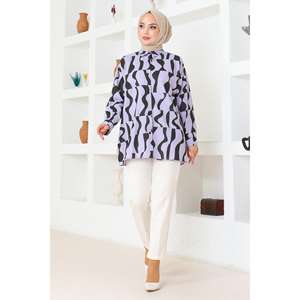 Tunique décontractée pour femmes à motifs tissés 100% coton - Product Image 1