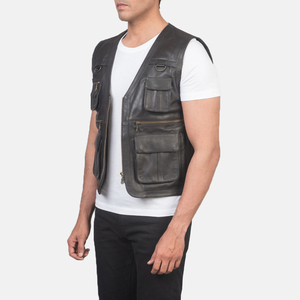Best Style Custom Wholesale Top Quality Super Rider Waistcoat Leather Motorcycle <b>Vest</b> Biker Leather <b>Vest</b> for <b>Men</b> - Product Image 2