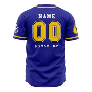 Maillot de baseball respirant personnalisé de haute qualité avec logo et nom d'équipe, 100 % polyester, séchage rapide, pour le sport - Product Image 2