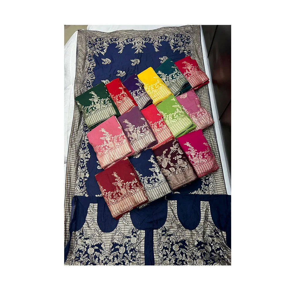 Neuestes Design Attraktiver Look Dola Silk Weving Zekart Banarshi Sarees für Frauen zu einem angemessenen Preis erhältlich