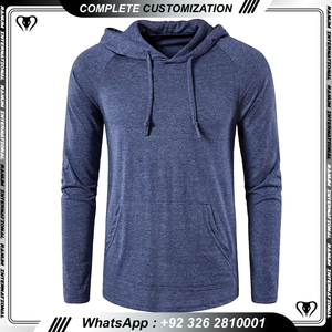 Vente en gros de sweats à capuche de haute qualité personnalisés pour hommes sweat à capuche surdimensionné en coton couleur unie sweats à capuche pour hommes vierges - Product Image 2
