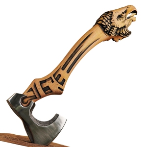 Custom Hand Forged D2 Steel Lion <b>Axe</b> Personalized <b>Viking</b> DIY Hatchet Christmas Gift - Product Image 1