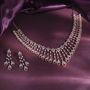 Precious Handmade Luxury Astra Diamond <b>Necklace</b> Set with Natural Diamonds in White Yellow and Rose Gold 18KT IGI Certified - Product Image 6