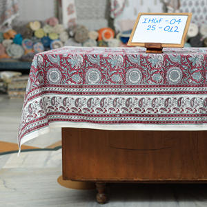 Best Selling Hand Block Printed <b>Table</b> <b>Cover</b> Organic Cotton Premium Quality Decorative <b>Dining</b> <b>Table</b> Cloth with Eco Friendly Dyes - Product Image 4
