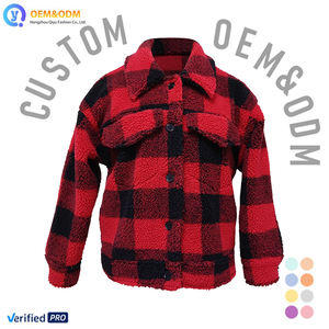 Veste d'hiver pour femme en jean denim matelassée de haute qualité, imprimé à carreaux en fausse fourrure, personnalisée Q&D OEM 2026 - Product Image 1