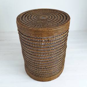 Panier de rangement en rotin de luxe, accessoires de rangement, conteneur artisanal en rotin naturel, paniers à linge en vente - Product Image 4