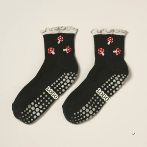 Calcetines de Pilates Personalizados ODM para Mujer, Antideslizantes, de Algodón, Estilo Crew, Ecológicos, de Secado Rápido, con Letras, para Uso Diario en Interiores, Otoño, Vietnam - Product Image 3