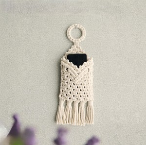 Isar International, cuerda de algodón de macramé hecha a mano, soporte remoto, diseño funcional plegable para sala de estar, joyería para decoración del hogar - Product Image 3