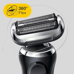 Rasoir électrique double lame pour homme, tondeuse à grille noire étanche IPX7, rasoir de rechange pour le visage, le corps et la barbe, recharge USB, version allemande - Product Image 6