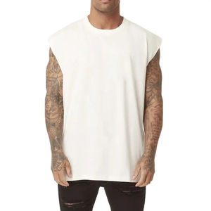 Camisetas sin mangas de algodón sin mangas para hombre al por mayor, camisetas de gimnasio para hombre, camisetas atléticas de fitness con estilo a la nueva moda - Product Image 3
