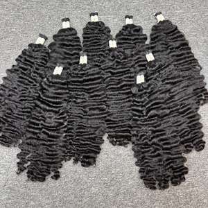 Vente en gros de cheveux humains bruts bouclés birmans dans la trame de sources de la plus haute qualité - Product Image 2