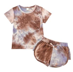 Conjunto de Shorts de Diseño Moderno, Lisos, Teñidos, Estampados, Tie Dye, de Terciopelo, Oversize, Combinables, Transpirables - Product Image 1