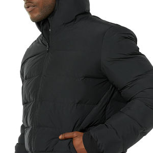 Wholesale Custom Warm Men's Duck Down <b>Jacket</b> Black <b>Hooded</b> Winter Puff Filled Down <b>Puffer</b> <b>Jackets</b> Bubble <b>Jacket</b> for Men's - Product Image 4