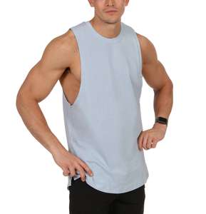 Chaleco de algodón para hombre, camiseta sin mangas acanalada para culturismo, ropa deportiva elástica, camiseta sin mangas - Product Image 1