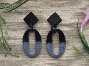 Boucles d'oreilles en corne de buffle faites à la main de haute qualité avec perle bijoux naturels de conception de vente chaude au prix de gros - Product Image 3