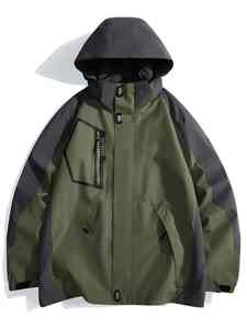 Veste d'hiver pour homme, trois en un, logo personnalisé, style décontracté, vêtement d'extérieur isolé amovible - Product Image 3