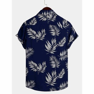 Chemise à manches courtes d'été pour hommes Hawaiian Flower Design Thin for Tide Brand Fashion Top avec sens avancé de Hong Kong - Product Image 2