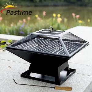 Parrilla para Barbacoa Pastime SCB-09, Brasero Cuadrado de Acero para Jardín, Mini Brasero Exterior, Cesta para Fogatas, Parrilla Portátil para Leña - Product Image 1