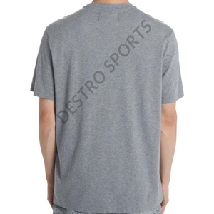 Nouveaux modèles T-shirts pour hommes imprimés ou unis personnalisés 100% coton tissu peigné Style formel confortable élégant anti-boulochage - Product Image 5