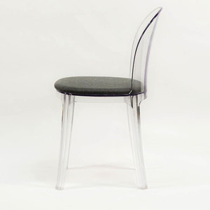 Contemporary Modern Transparent Plastic <b>Restaurant</b> Furniture Chair with Fabric Cushion for <b>Restaurant</b> Use GAK296S - Product Image 4